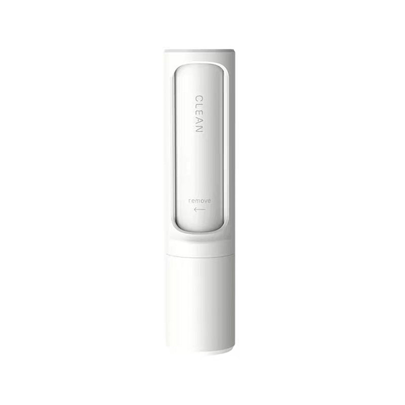 FurSwipe self-cleaning pet hair roller removing dog and cat hair from fabric